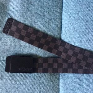 Black Checkered Vans Belt
